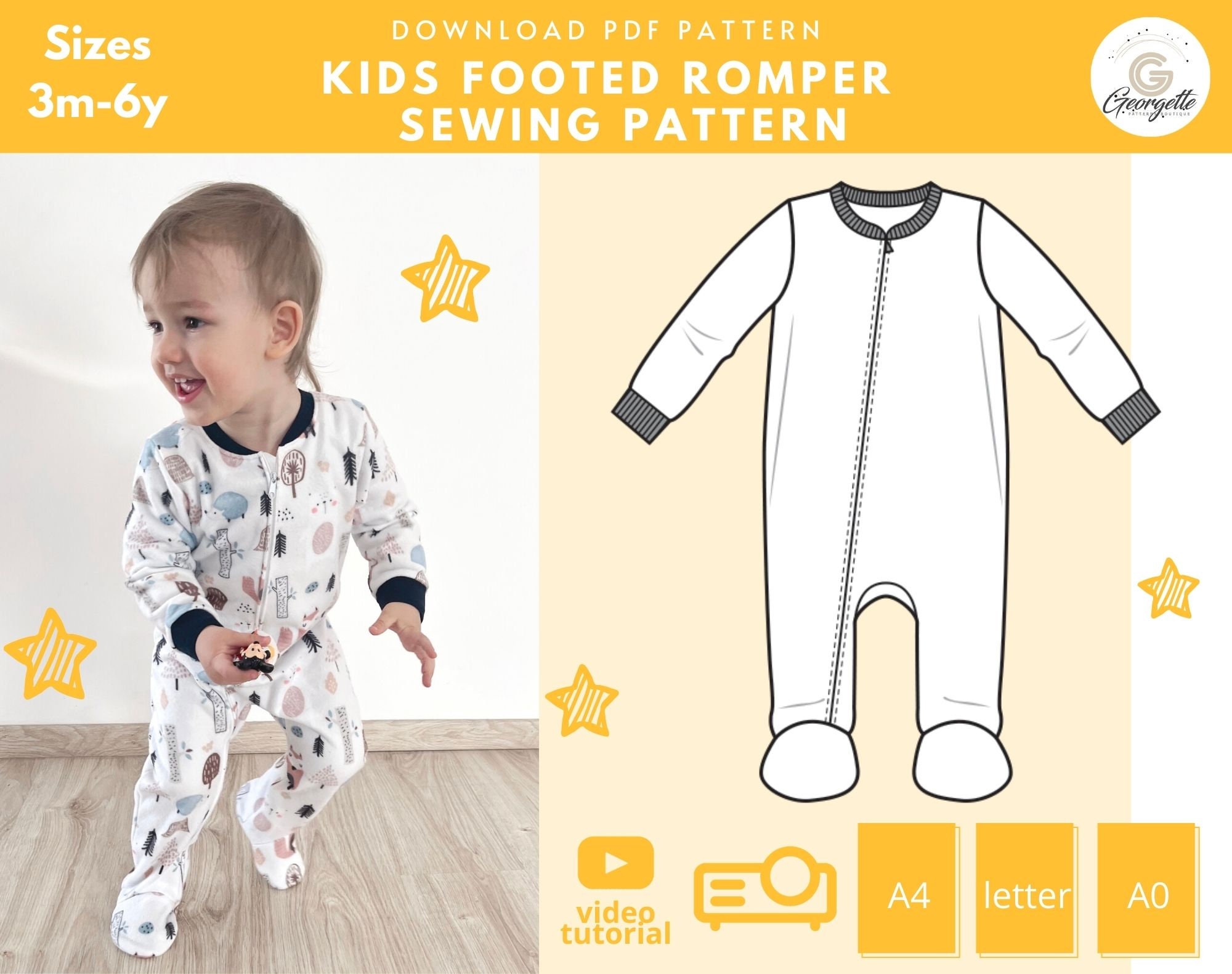 Ekrfxh Newborn Jumpsuit Cotton Bodysuit Stars Print Hooded Zipper Romper Outfit Playsuit 0-24 Months Sleepsuits 