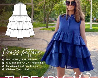 sachin and babi light blue dress Grey Rib Dropped Hem Smock Dress