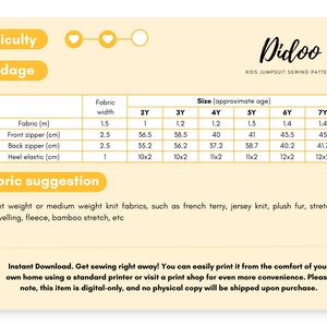 DIDOO Hooded All in One Bodysuit Pattern, Overall Polar Fleece Pdf ...