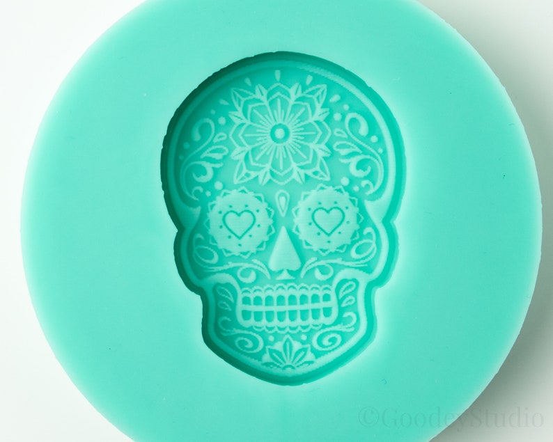 Sugar Skull Mold Silicone Mold for Resin 6mm Casting Mold Handmade Mold