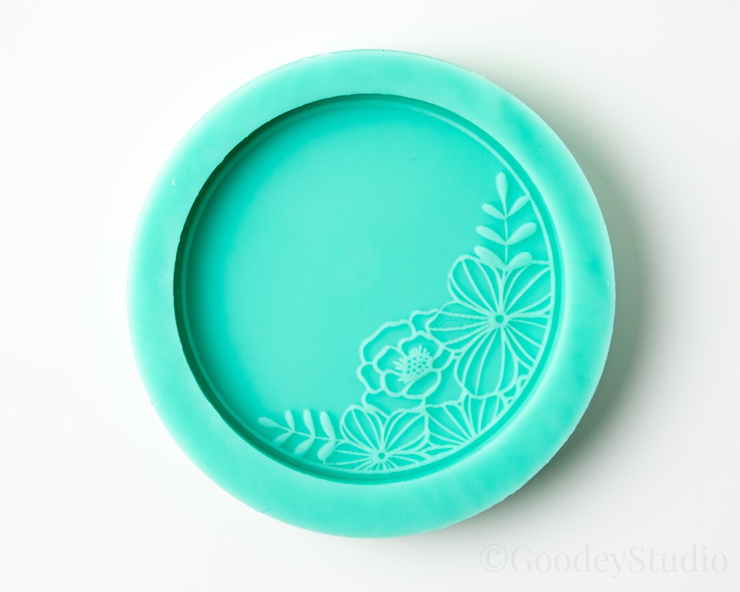 Floral Circle Mold, Silicone Mold for Resin, 6mm Casting Mold, Handmade