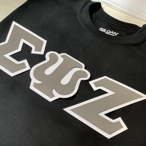 Sudadera personalizada con letras griegas de fraternidades y hermandades