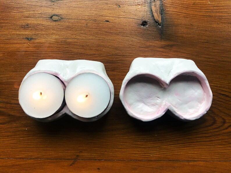 Handmade Boobs Tea Light Candle Holder
