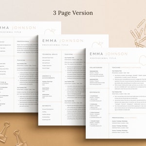 Lärar-CV-mall Word, Pages, Google Dokument, Kreativt lärar-CV, CV Lärarproffs, Undervisnings-CV, Utbildnings-CV bild 4