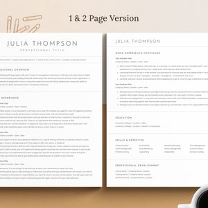 one page resume and two page resume