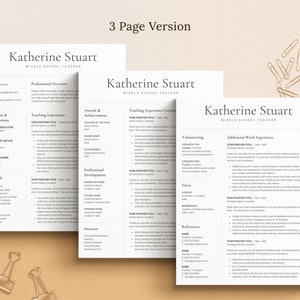 one page resume, two page resume, and three page resume template
