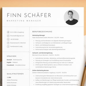 Lebenslauf Vorlage, Bewerbungsvorlagen Deutsch, Deckblatt, Word, Pages, Google Docs, Bewerbung Modern, Ausbildung, Tabellarischer Lebenslauf