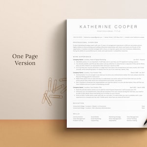 ATS Friendly Resume Template Word, Pages, Google Docs, ATS Resume, ATS Cv Resume Template, Minimalist Resume, Simple Resume, Basic Resume image 2