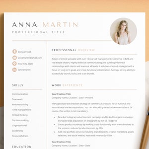 Resume Template Word, Pages, Google Docs, Professional Resume Template, CV Template Professional, Modern Resume Template, Executive Resume