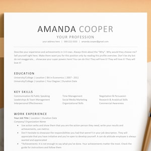 ATS Resume Template Word & Pages, Google Docs Resume, ATS Friendly Resume, Modern Simple CV Ats, Minimalist Ats Compatible Resume