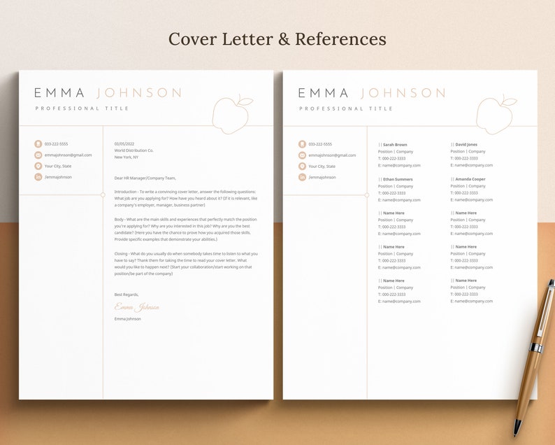 Lärar-CV-mall Word, Pages, Google Dokument, Kreativt lärar-CV, CV Lärarproffs, Undervisnings-CV, Utbildnings-CV bild 5