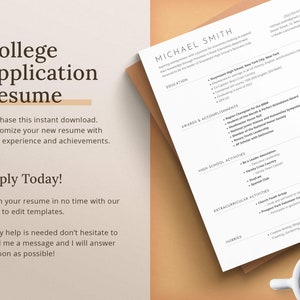 It is a college application resume but can also be used as a resume template to apply for jobs.