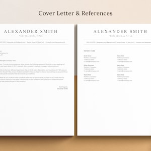 matching ats cover letter and ats references page