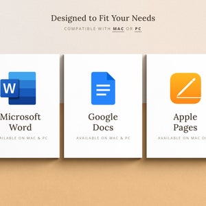 This resume is designed for Word, Google Docs, and Pages. You will receive: a professional resume word, a google docs resume, and a mac pages resume.