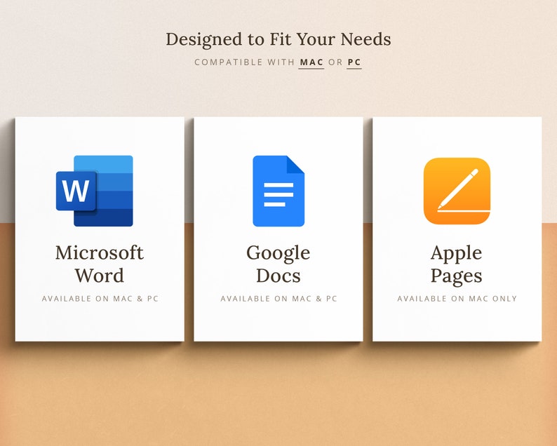 This resume is designed for Word, Google Docs, and Pages. You will receive: a professional resume word, a google docs resume, and a mac pages resume.