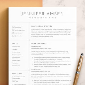 Resume Template Word, Google Docs, Apple Pages Resume, Professional Resume, CV Template, Modern Resume, Minimalist Resume, CV Resume
