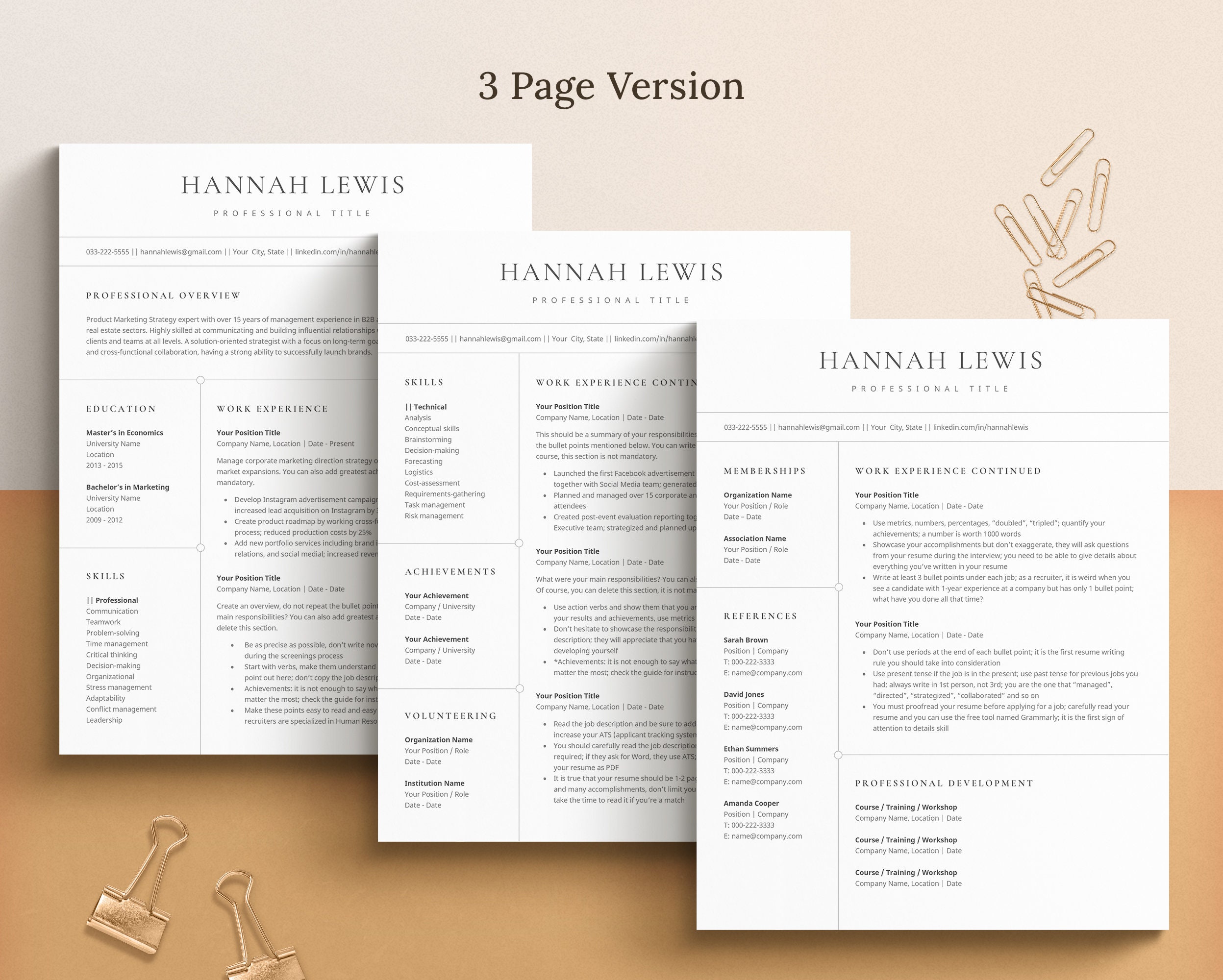 CV Resume With Photo Resume Template for Word and Mac Pages - Etsy
