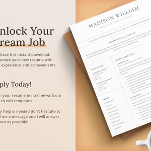 Fill in your resume in no time with our easy to edit templates. We are here for you at each step: job search, interview, job application, career change