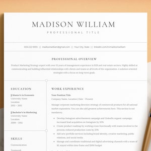 resume template & cv template