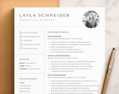 Bewerbungsvorlage, Lebenslauf Vorlage, CV Moderne, Professionelle CV, Deckblatt, Motivationsschreiben, Anschreiben, Anlagen, German Resume