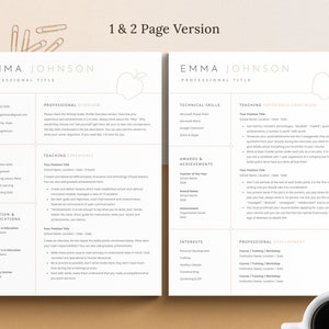 Lärar-CV-mall Word, Pages, Google Dokument, Kreativt lärar-CV, CV Lärarproffs, Undervisnings-CV, Utbildnings-CV bild 3