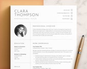 Resume Template CV Resume with Photo, CV Word, Professional Modern Resume Template for Word and Pages, Modern Executive Resume Template 2021