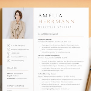 Bewerbungsvorlagen, Lebenslauf Vorlage Word, Mac Pages, Google Docs, Professionelle Lebenslauf, Kreative Lebenslauf, Resume Template German