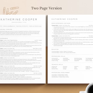 ATS Friendly Resume Template Word, Pages, Google Docs, ATS Resume, ATS Cv Resume Template, Minimalist Resume, Simple Resume, Basic Resume image 3