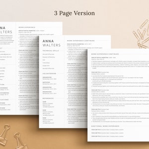 This executive resume comes with one page, 2 page resume, and 3 page resume.