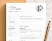 CV Template with Photo | Word Resume, Mac Pages, Google Docs Resume, CV Resume with Photo, Modern Resume Template Word, Resume with Picture