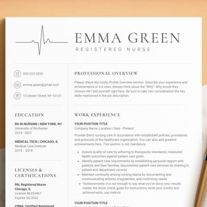 Nursing Resume, Nurse Resume, Registered Nurse, CV Medical Assistant, Nurse Resume Template Mac Pages, Word, Google Docs, CV Nurse