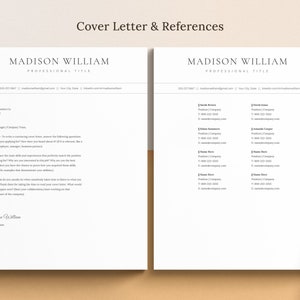 matching cover letter and references page