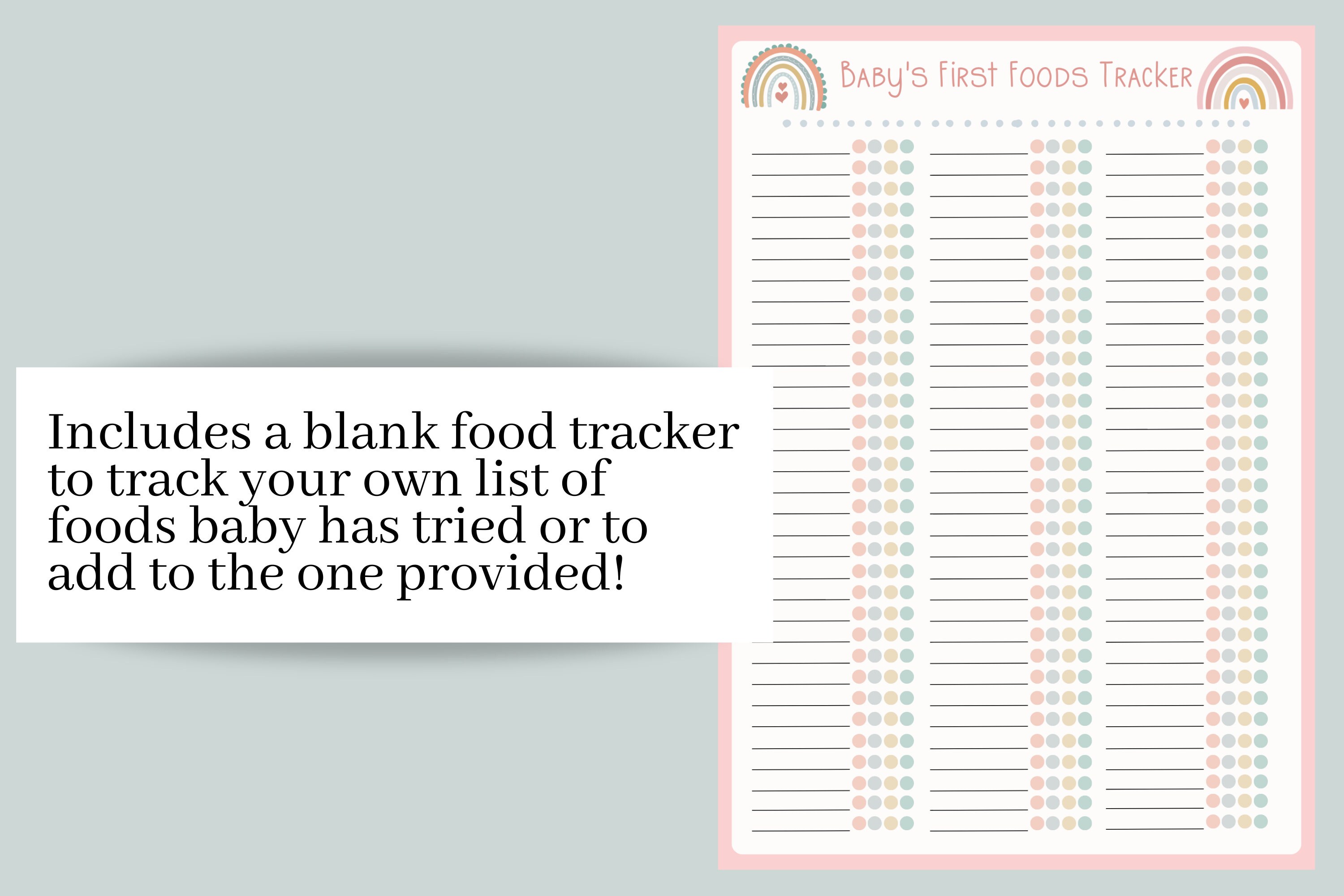 Baby Food Tracker 100 Foods Before One Baby Meal Planning Rainbow baby-food-tracker-100-foods-before-one-baby-meal-planning-rainbow