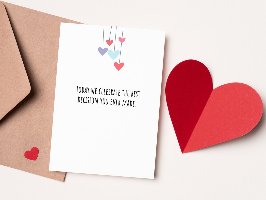 Romantic and Funny Printable Anniversary Card, Celebration Card for ...