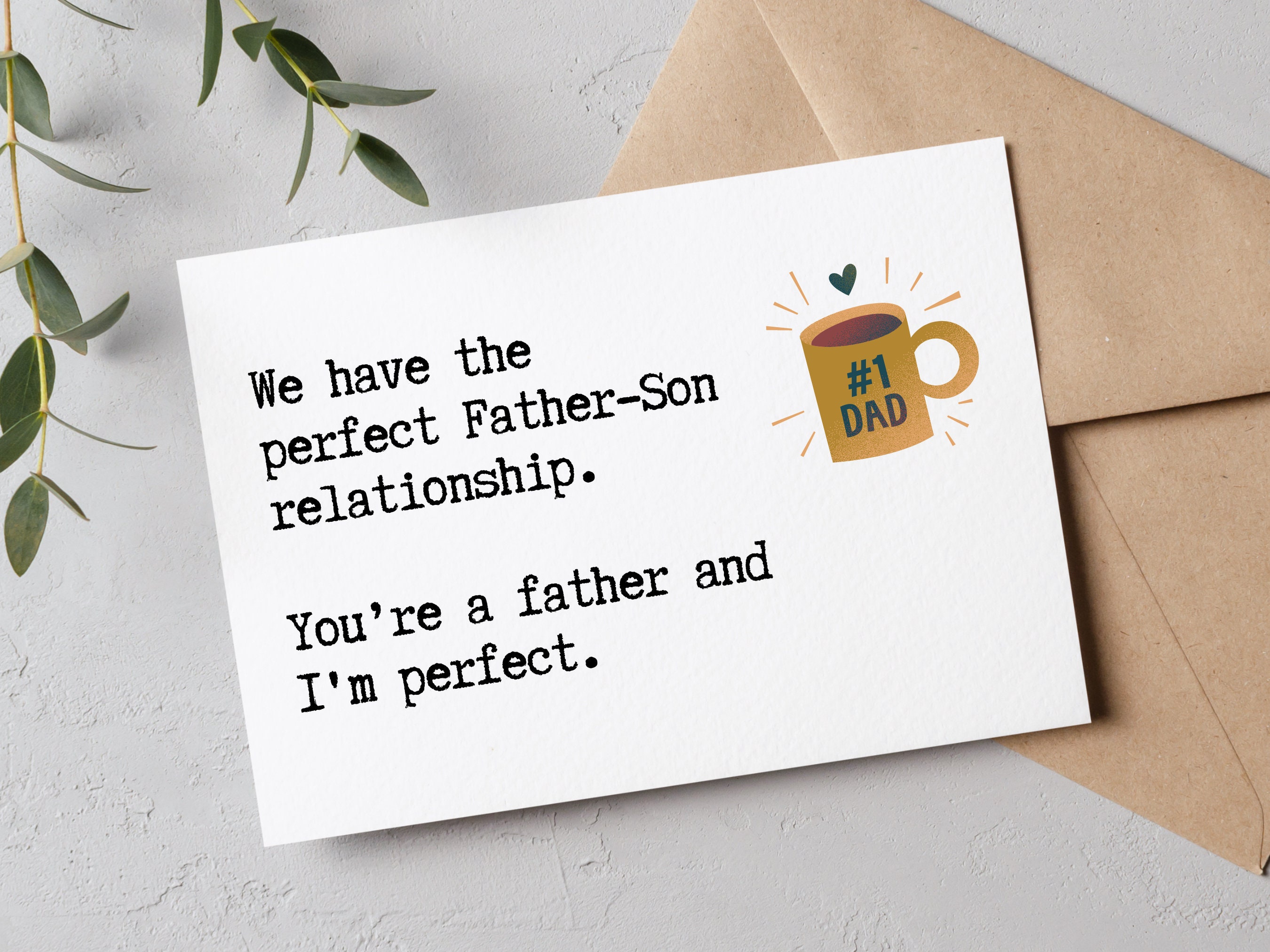 Printable Father's Day Card, Sarcastic Father's Day Card, Card From ...