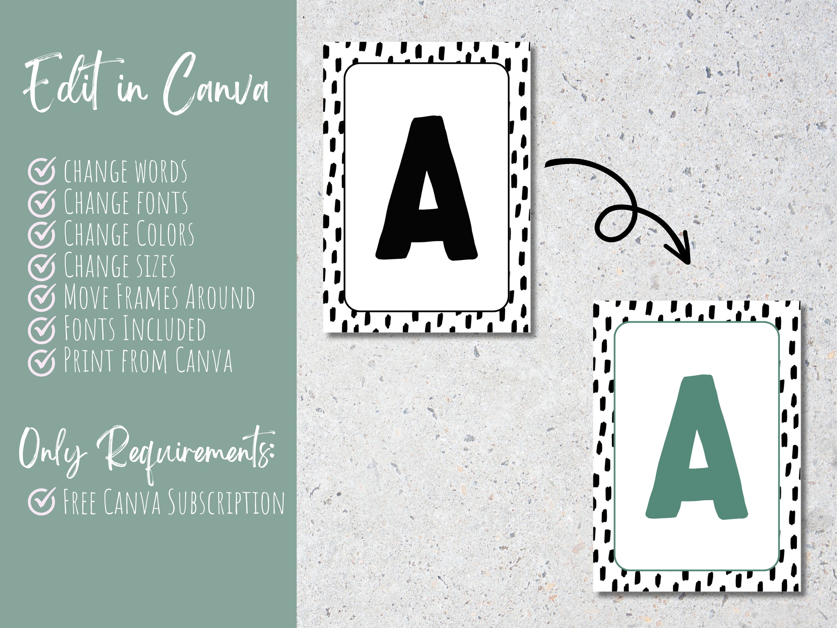 Printable Alphabet Cards, School and Classroom Decor, Visual Daily ...
