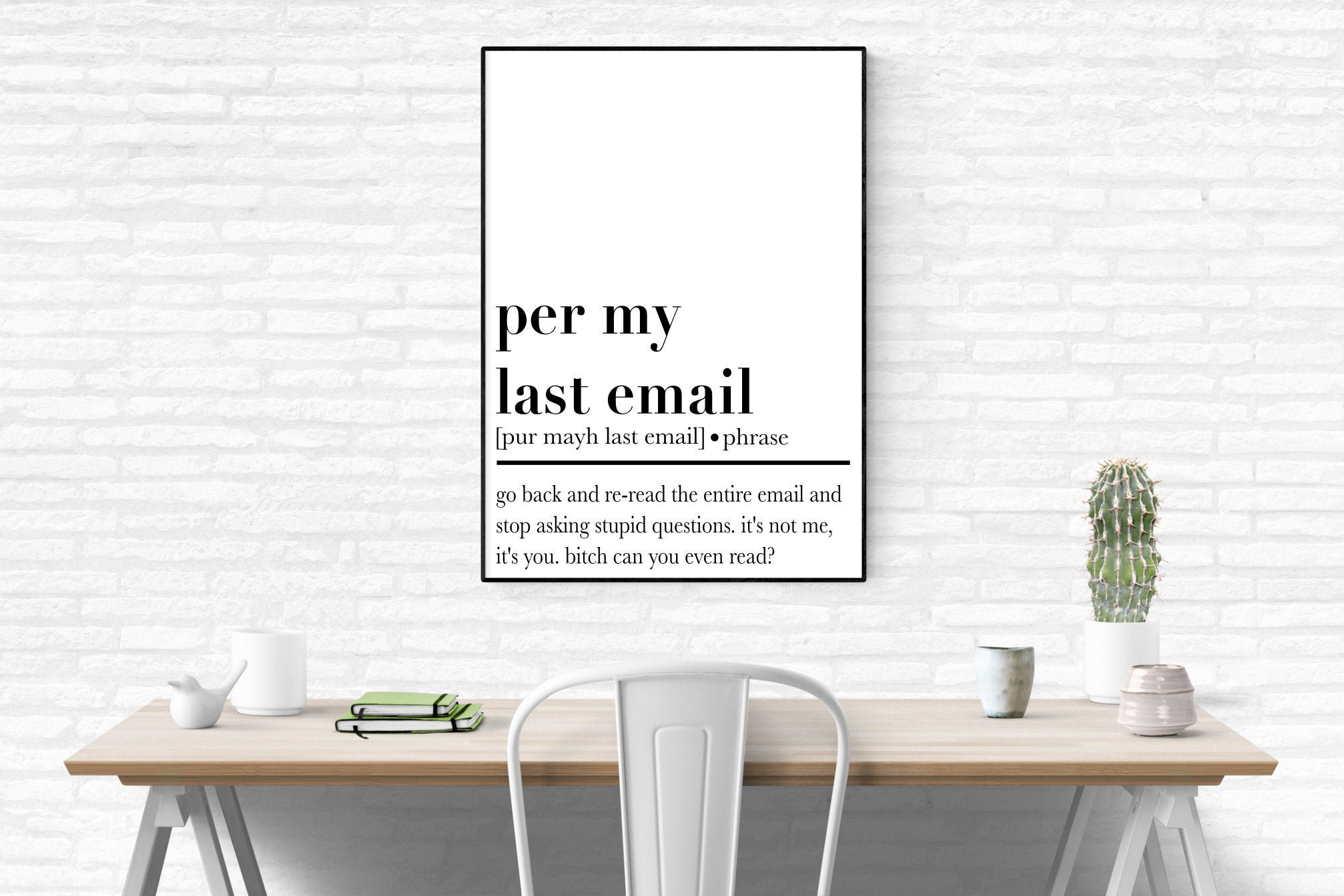 Per My Last Email Definition Printable in Five Print Sizes Etsy UK