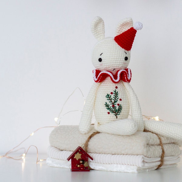 Christmas Bunny crochet pattern, Bunny crochet pattern, PDF crochet pattern, Christmas Rabbit, Symbol 2023