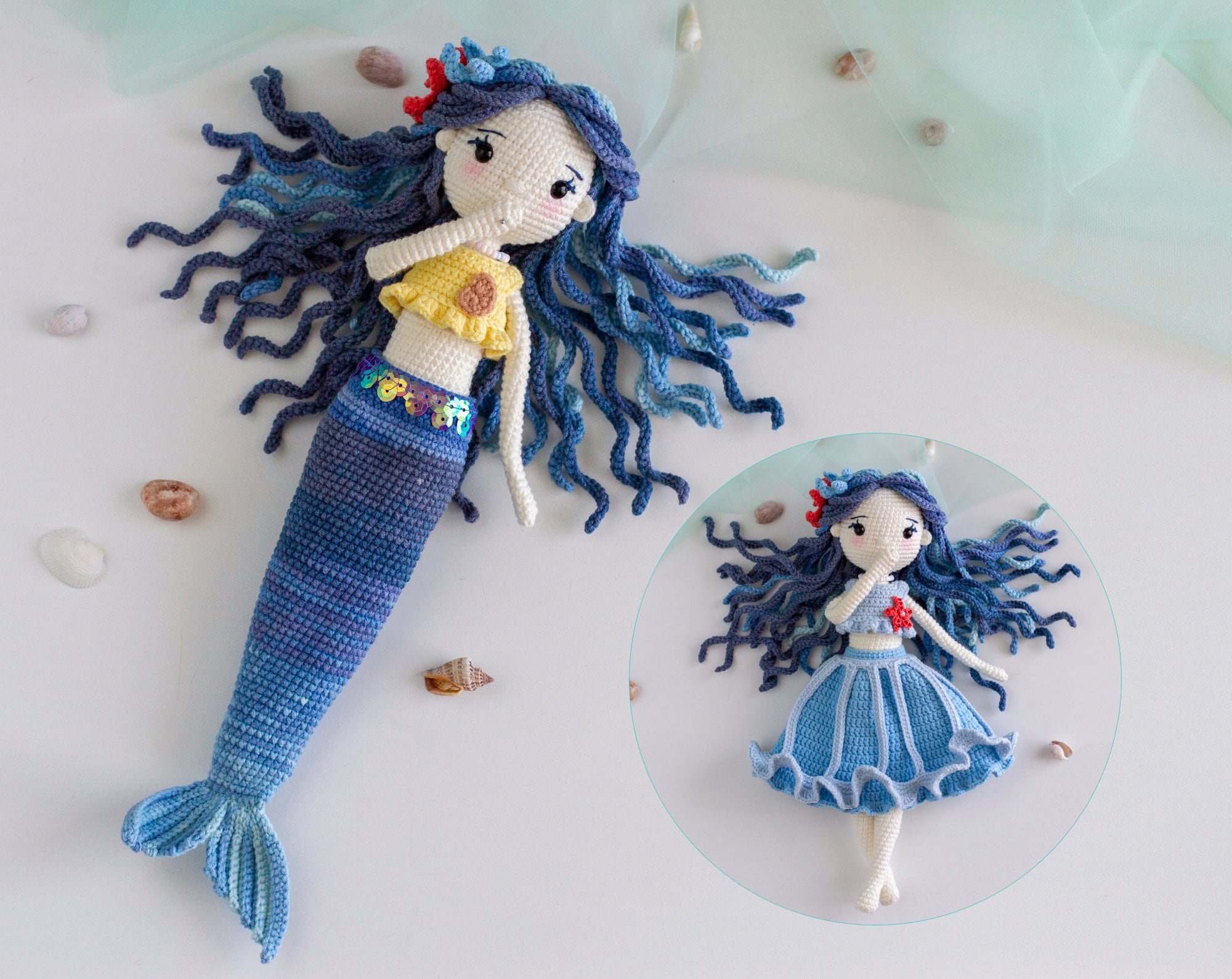 Blue mermaid doll cheap