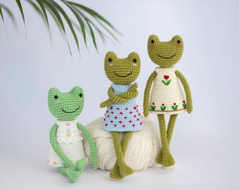 Patrón de Rana Amigurumi a Crochet: Vestido, Video de Apoyo (Inglés)