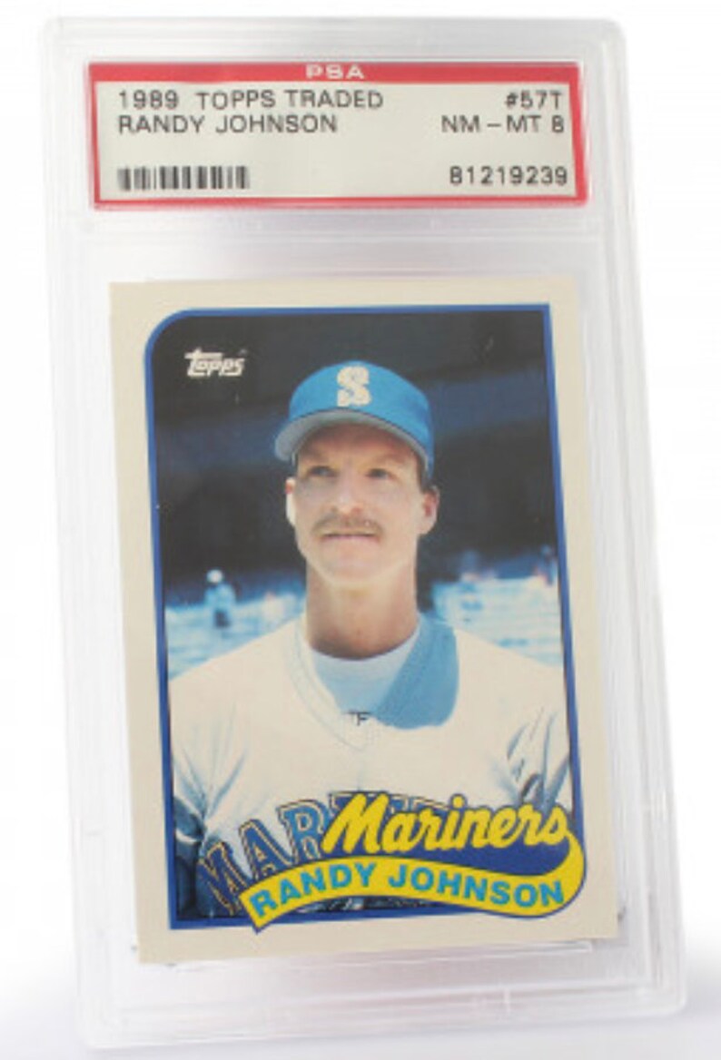 Randy Johnson 1989 Seattle Mariners Rookie Card the Etsy