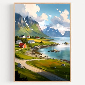 Ring of Kerry Ireland Painting Irish Coastal Cottage Watercolor County Kerry Poster Irish  Wall Art PRINT from an Watercolor Painting