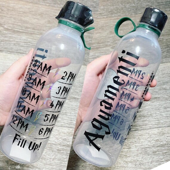 Harry Potter Aguamenti Water Tracker Starbucks Reusable 24oz Etsy