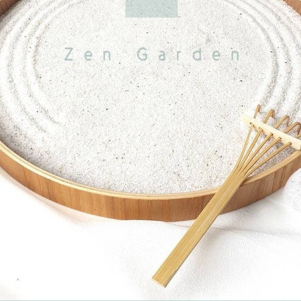 13" LARGE Zen Garden 33cm Japanese Meditation Altar 日 本 の 庭 園 . Wabi Sabi Home Decor for Good Fortune Feng Shui