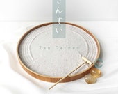 DIY Zen Garden 日本の庭園 Round Zen Garden Stress Relief Self-Care Kit . Japanese Meditation Relaxation . Mindfulness Meditation Altar