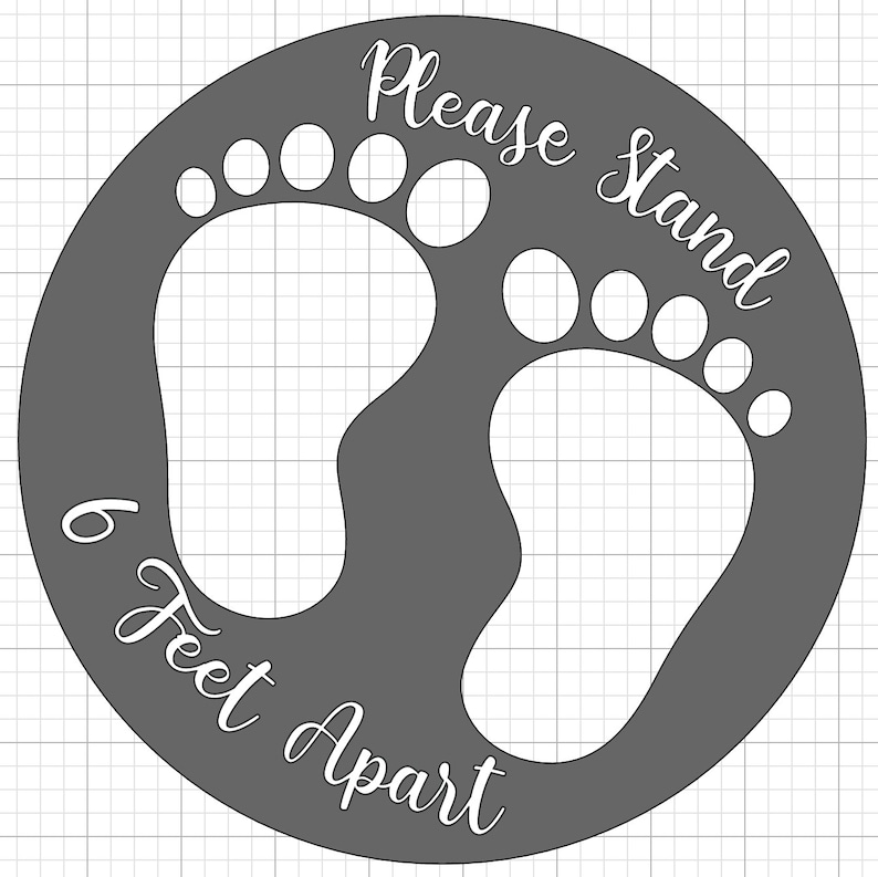Floor Decals for Social Distancing Etsy