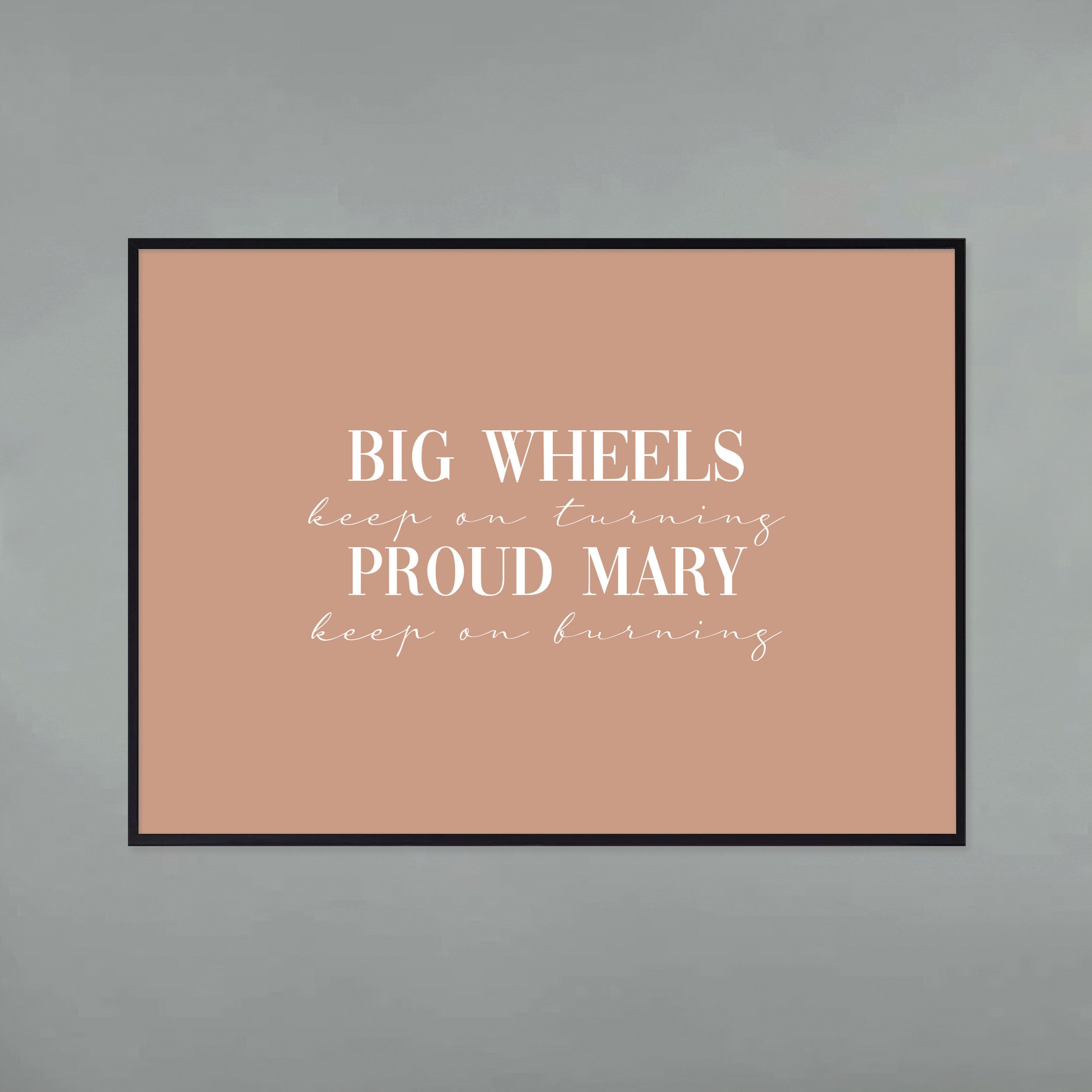 Big Wheels Keep on Turning Proud Mary Tina Turner Song Etsy UK