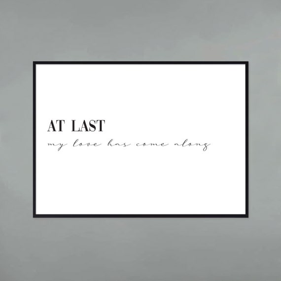 At Last My Love Has Come Along Print at Last Etta James Etsy