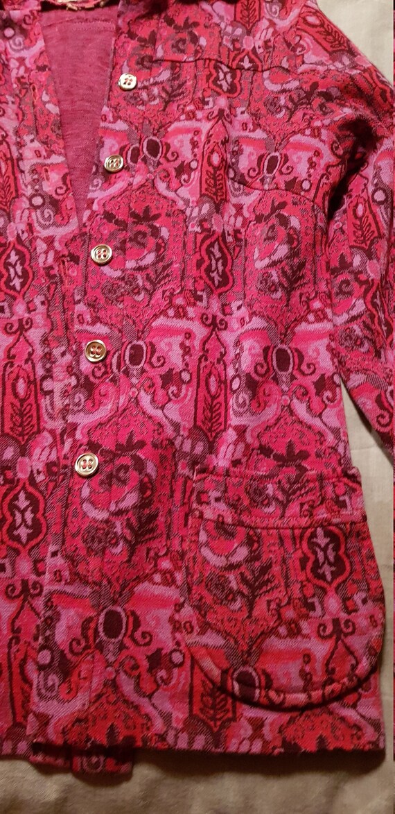 1970's Vintage Paisley Pink Jacket