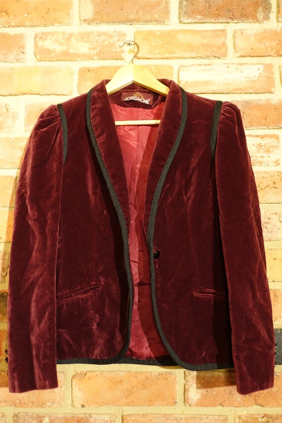 1980's Red Velvet Riding Jacket